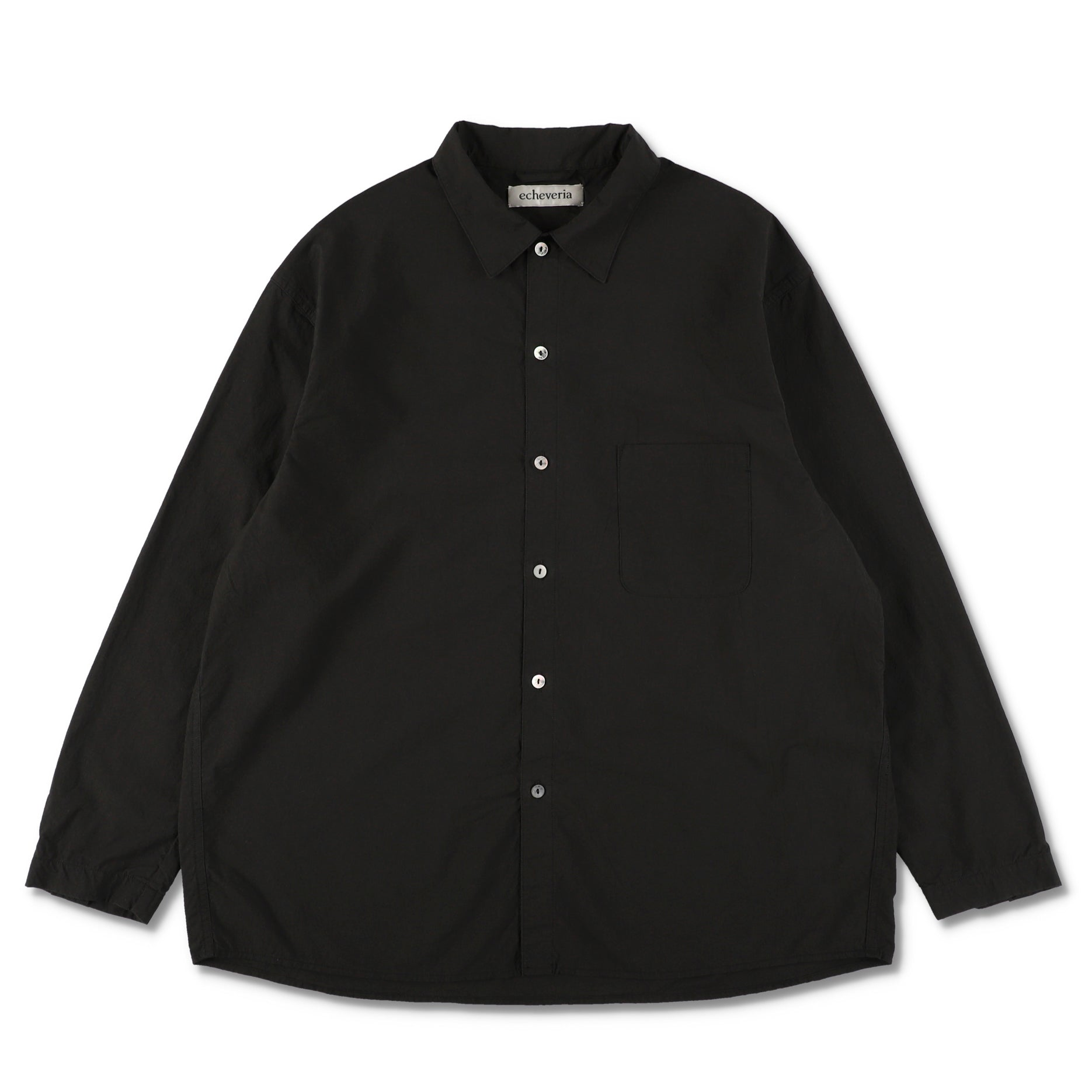 【１】 echeveria paper cotton shirts シャツ 黒 5739E9C0-5DD6-496C-AA30-