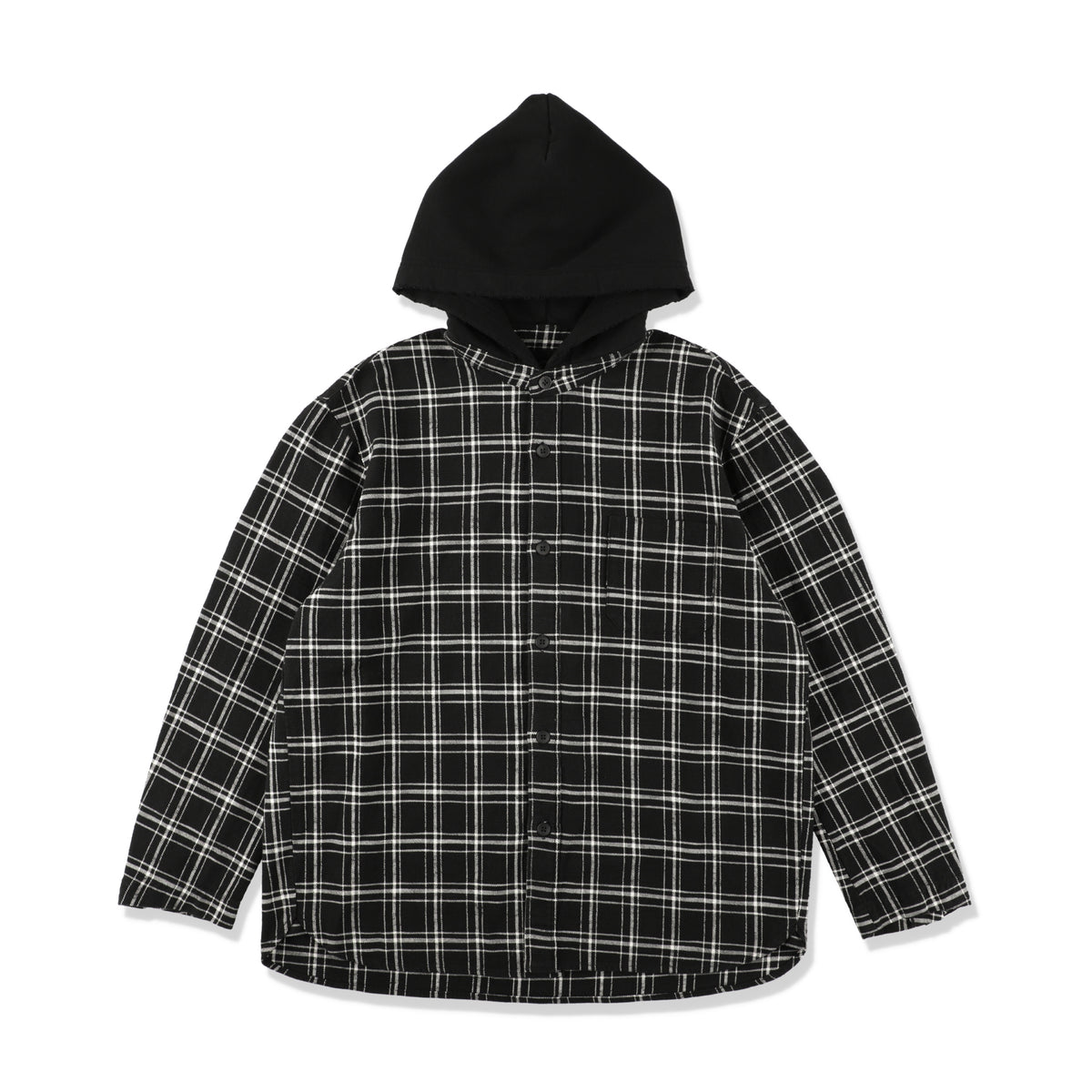Hooded Check Shirt Jacket