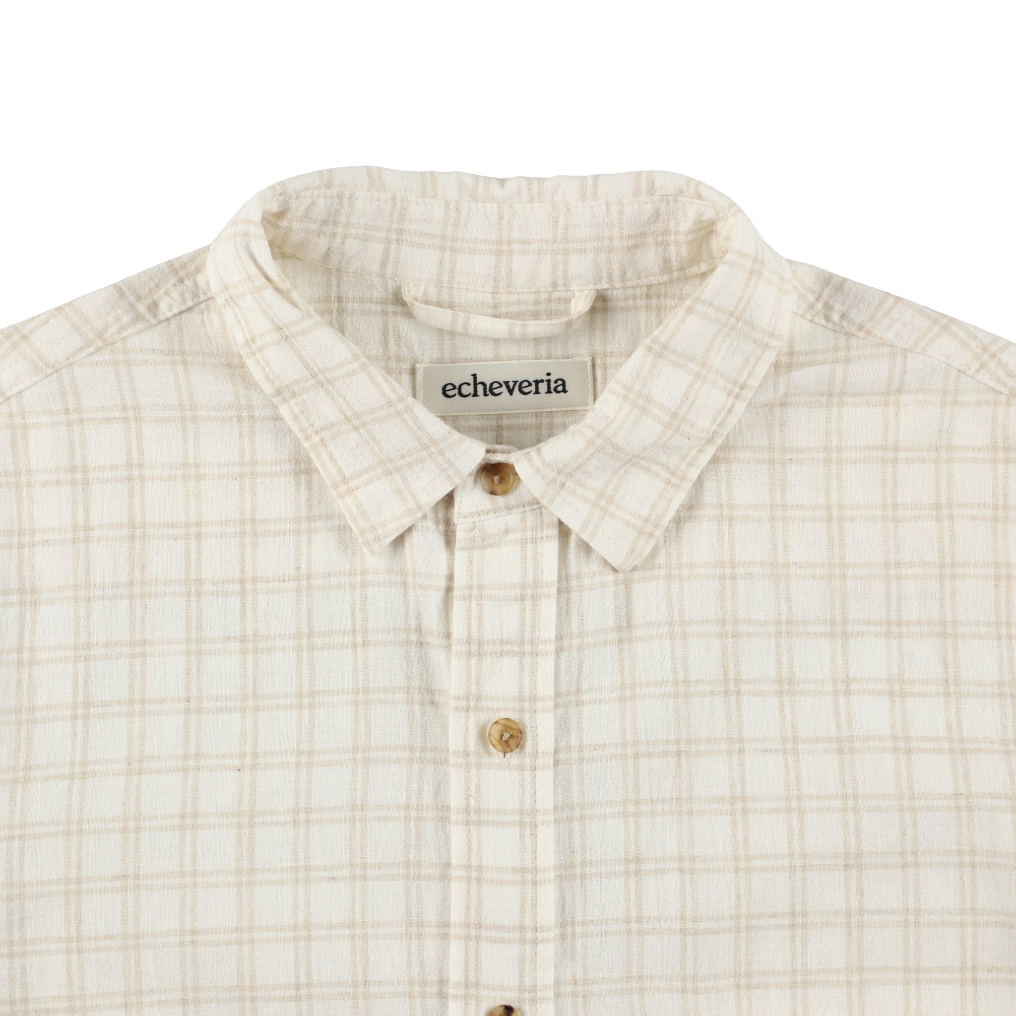 Echeveria Cotton Wool Check Shirt size 2 L/C pin-check shirts