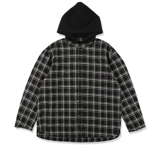 Hooded Check Shirt Jacket