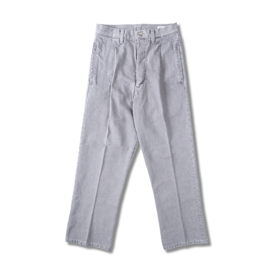 One tuck fade denim pants